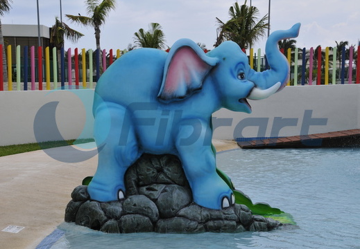 Elephant water slide
